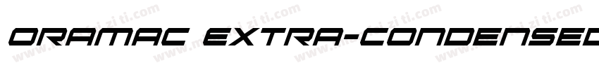 Oramac Extra-Condensed Extra-Conden字体转换
